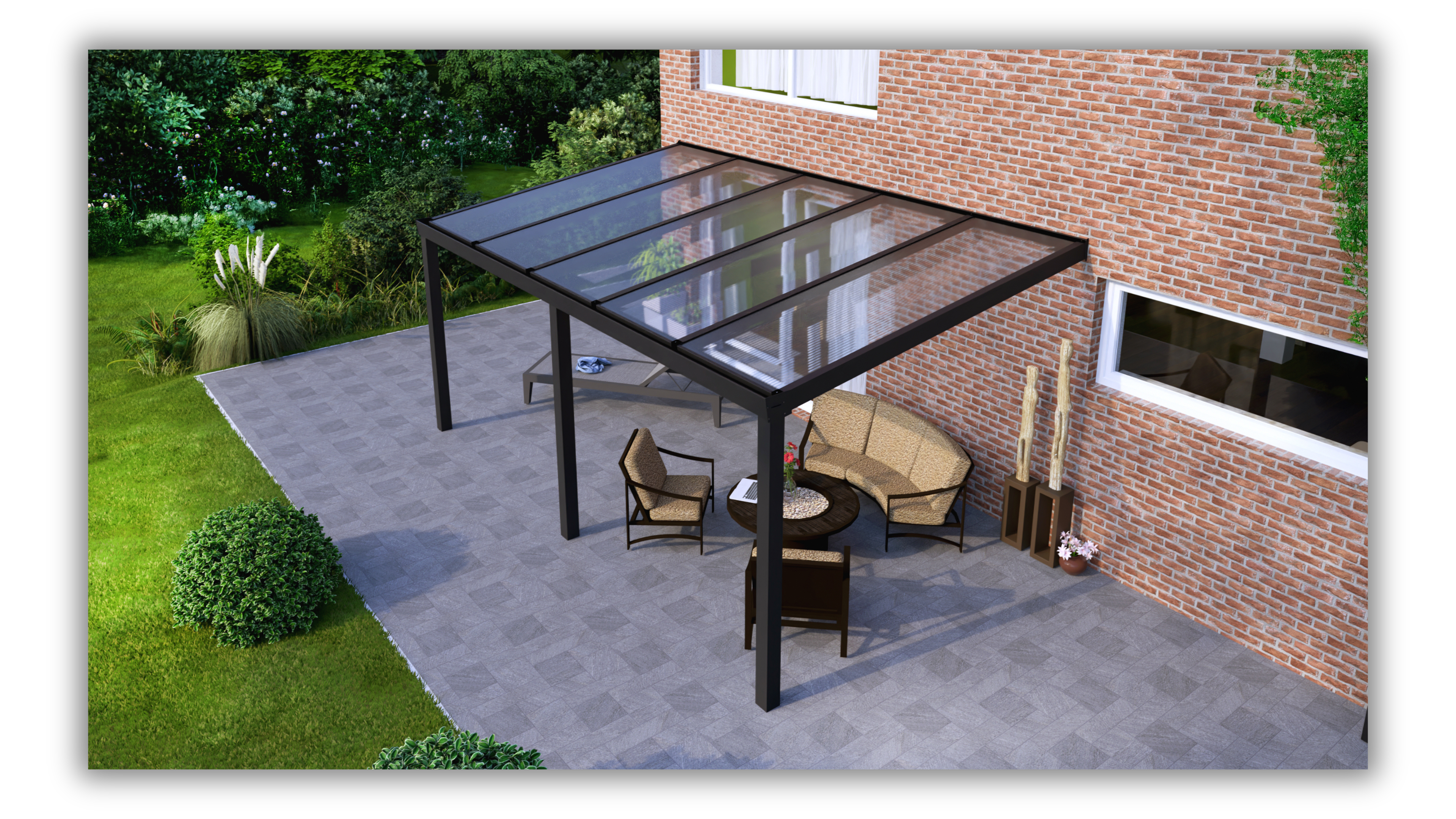 Terrassenüberdachung 600 cm  x 350 cm