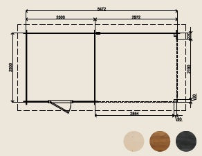 Gartenhaus Amberg 550 cm x 250 cm