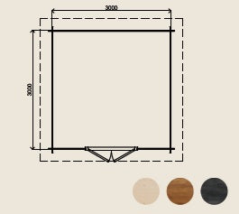 Gartenhaus Bamberg 300 cm x 300 cm
