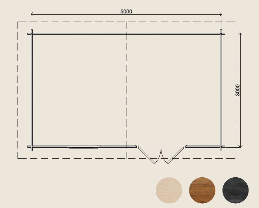 Gartenhaus Halle 500 cm x 300 cm