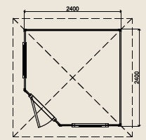 Gartenhaus Lübeck 240 cm x 240 cm
