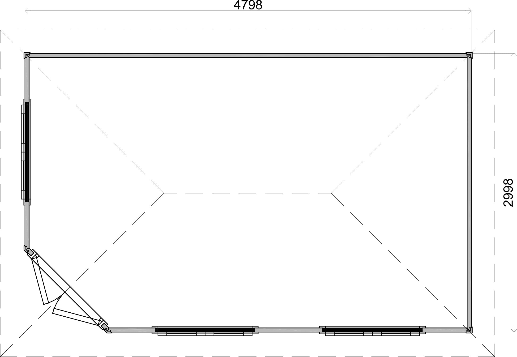 Gartenhaus Oberhausen 480 cm x 300 cm