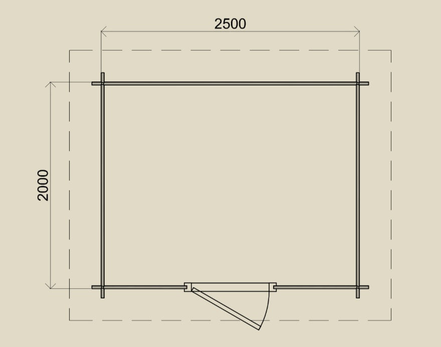 Gartenhaus Aachen 250 cm x 200 cm