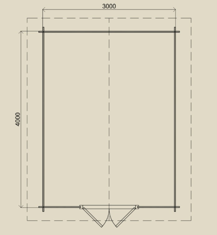Gartenhaus Fürth 300 cm x 400 cm