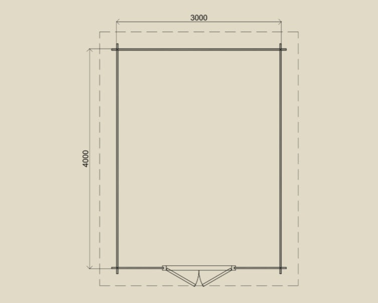 Gartenhaus Bergisch Gladbach 300 cm x 400 cm