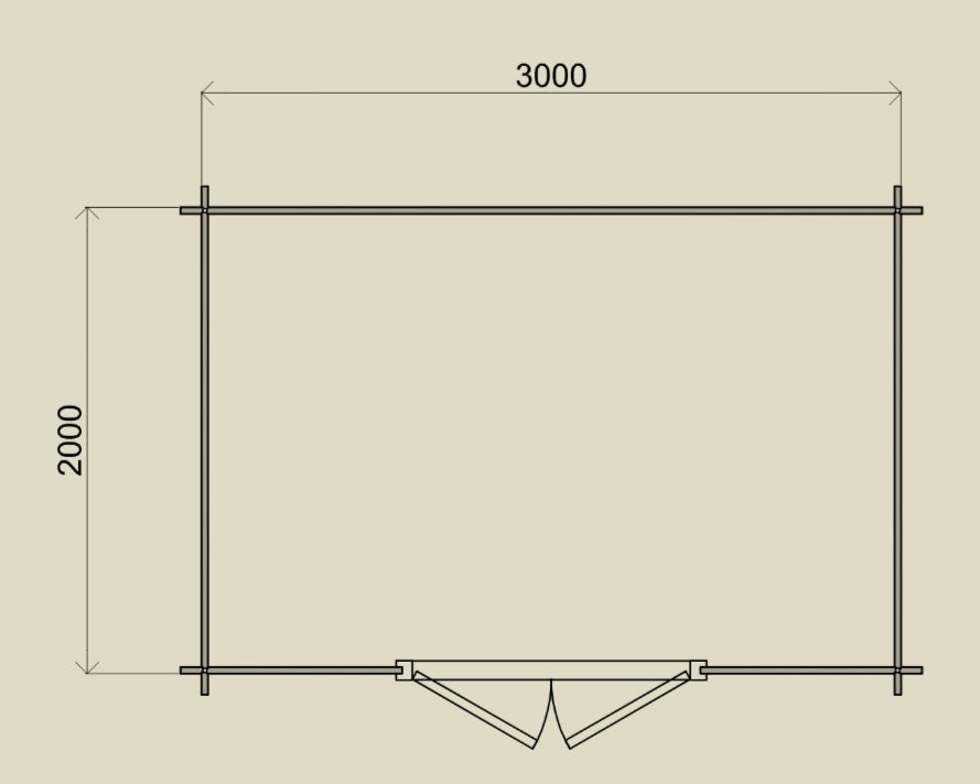 Gartenhaus Aschaffenburg 300 cm x 200 cm