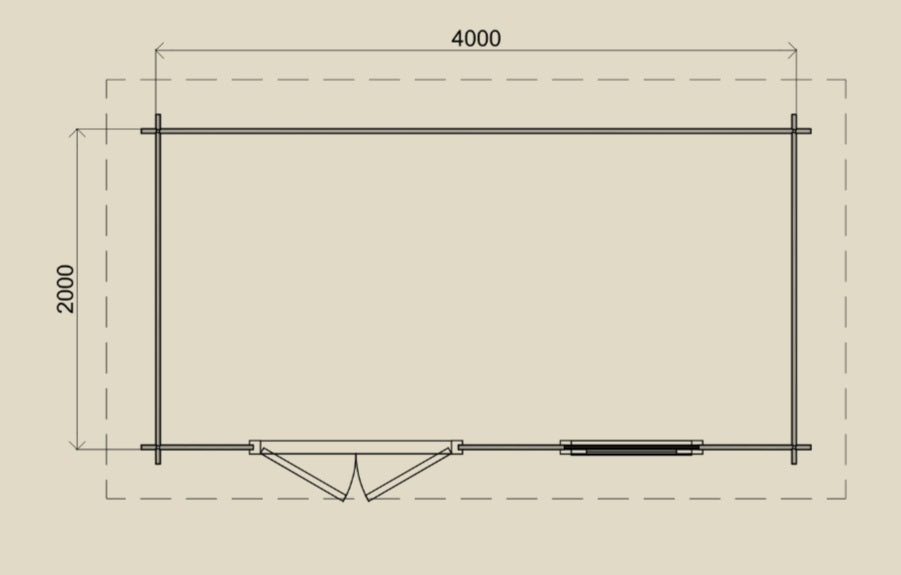 Gartenhaus Bergisch Gladbach 400 cm x 200 cm
