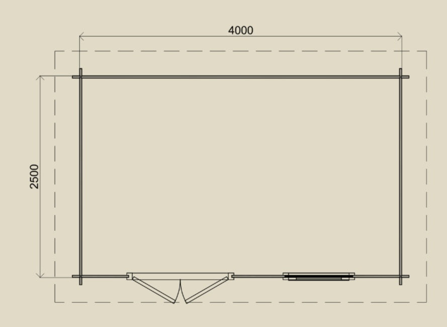 Gartenhaus Bergisch Gladbach 400 cm x 250 cm
