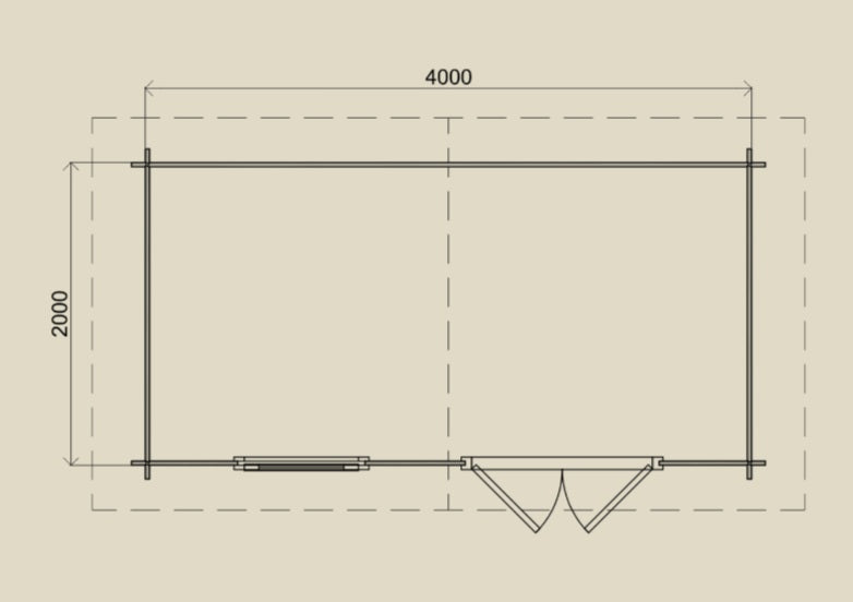Gartenhaus Gera 400 cm x 300 cm