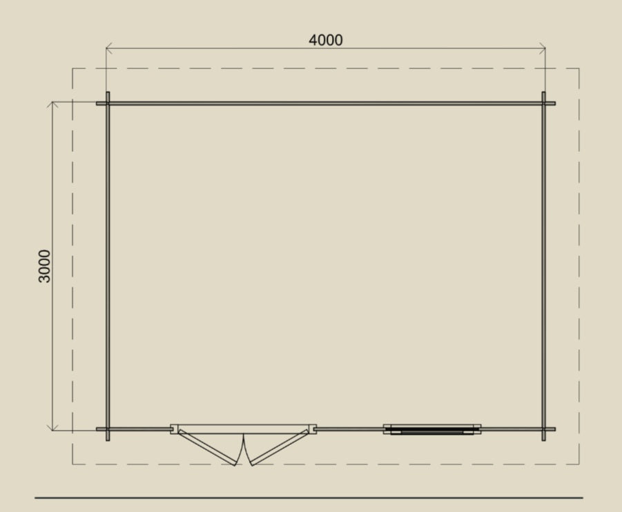 Gartenhaus Bergisch Bremerhaven 400 cm x 300 cm