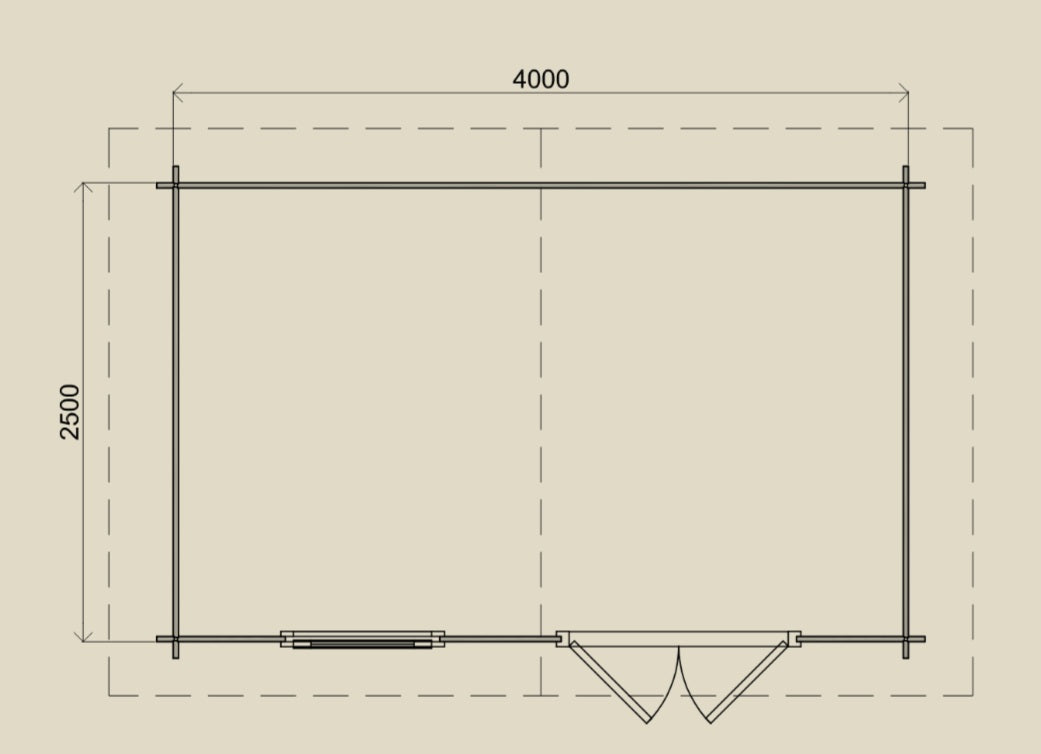 Gartenhaus Goslar 400 cm x 300 cm
