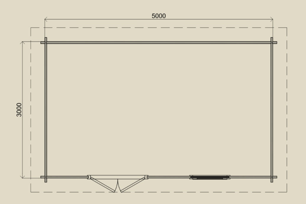 Gartenhaus Bergisch Delmenhorst 500 cm x 300 cm