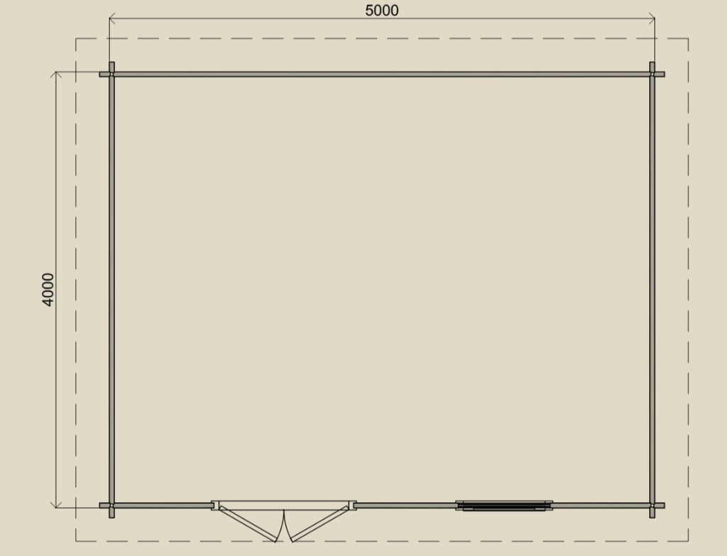 Gartenhaus Bergisch Dessau 500 cm x 400 cm