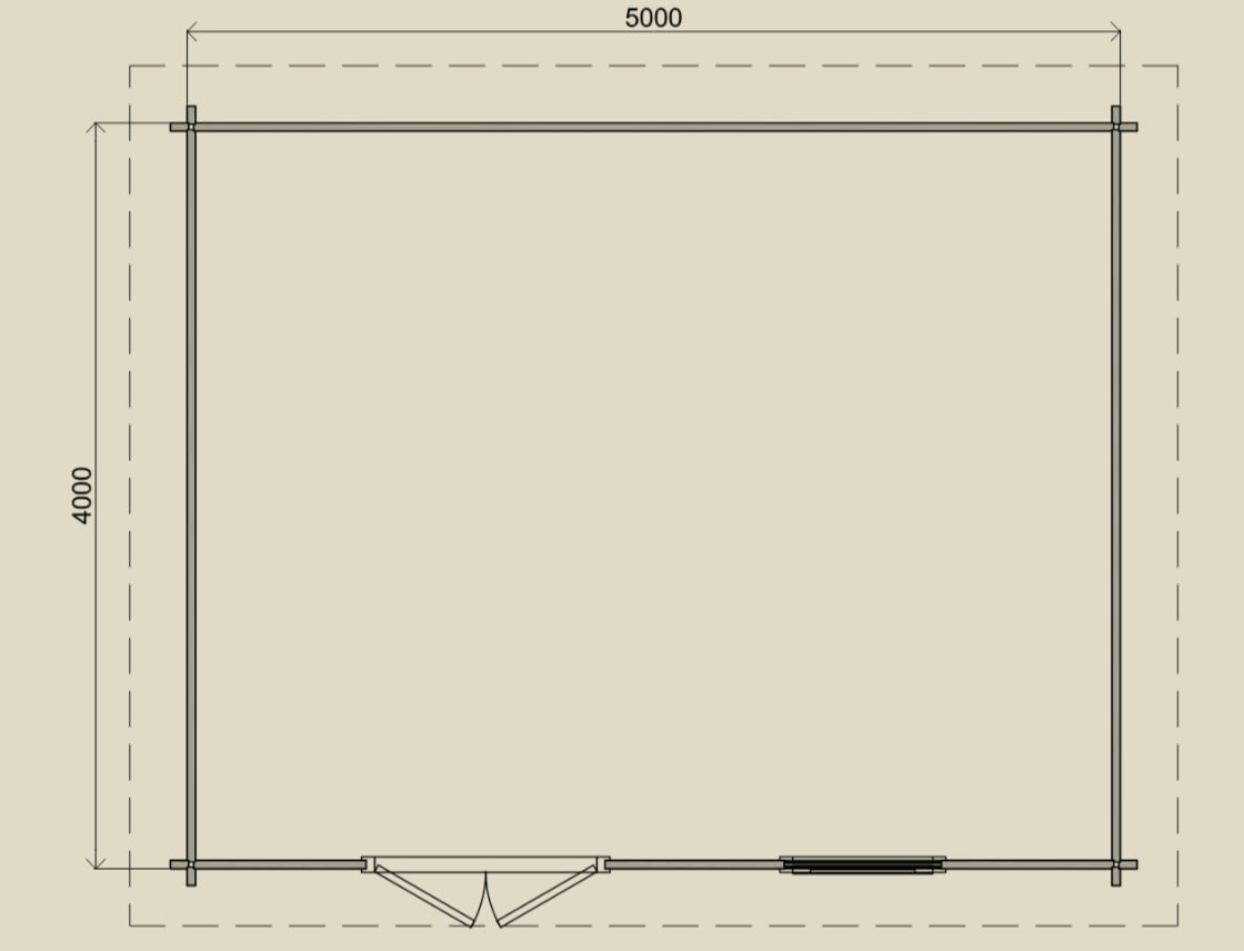Gartenhaus Bergisch Dessau 500 cm x 400 cm
